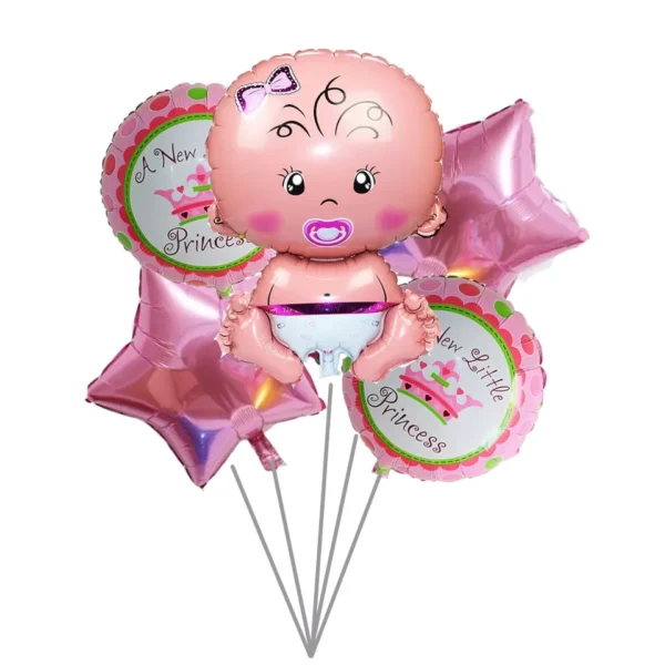 Ramillete de globos de nacimiento nene o nena 
rosa/celeste