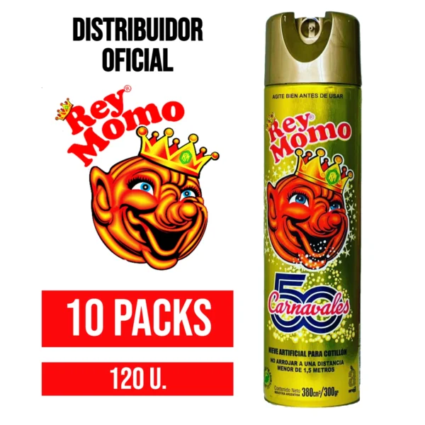 Nieve Rey Momo 380g 10 pack de  12 unidades 440cm3 Festilandia Distribuidor Oficial