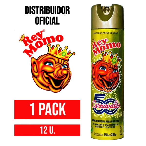 Nieve Rey Momo 380g 1 pack de  12 unidades 440cm3 Festilandia Distribuidor Oficial